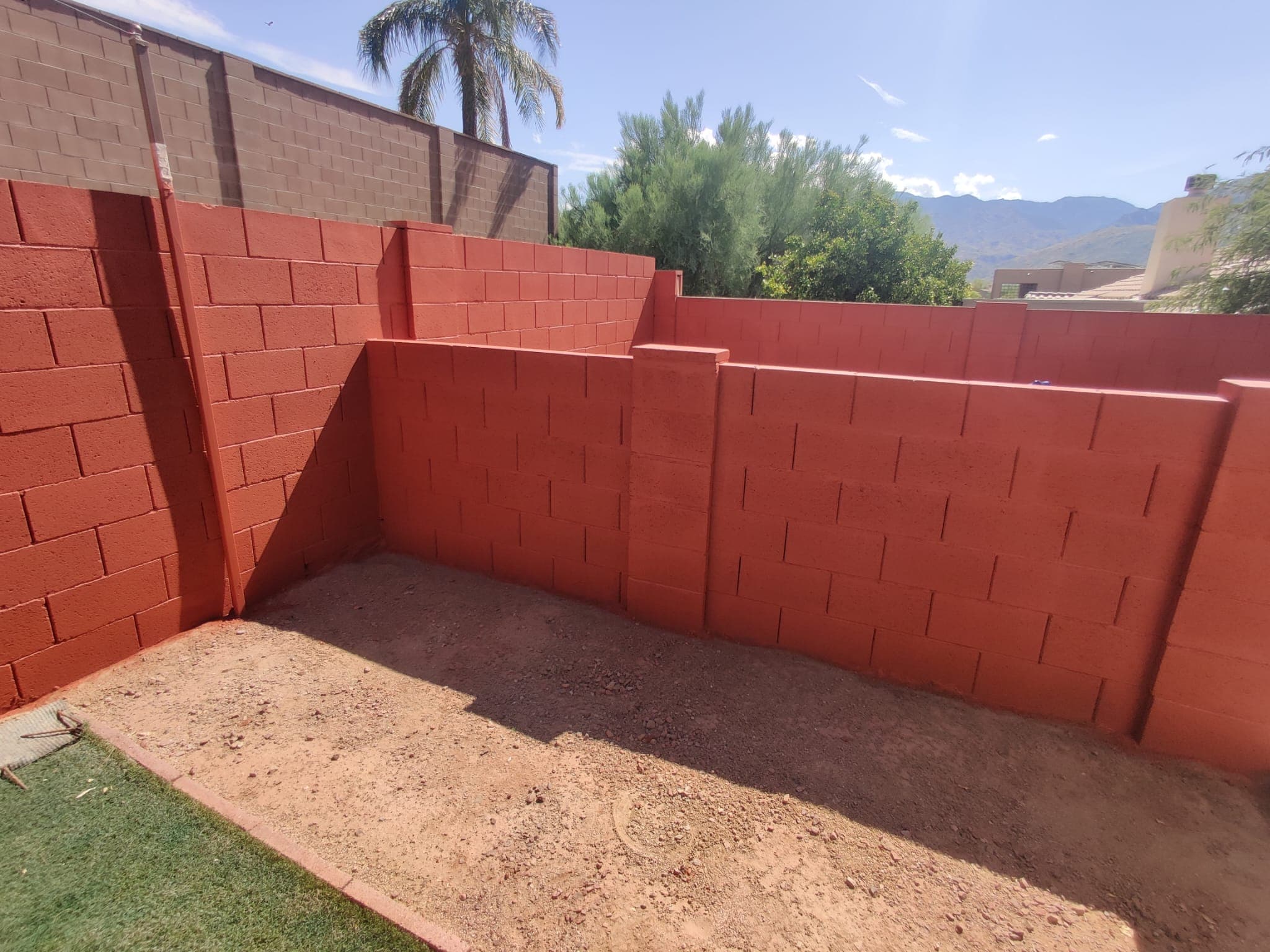 Backyard Walls & Pergola
